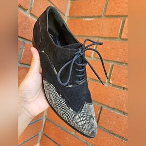 Giuseppe Zanotti Guns 20 Camoscio Ricamo Nero Black Sliver lace up EU38